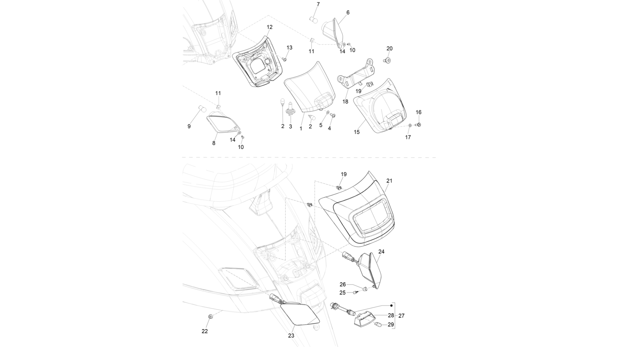 Rear headlamps - Turn signal lamps