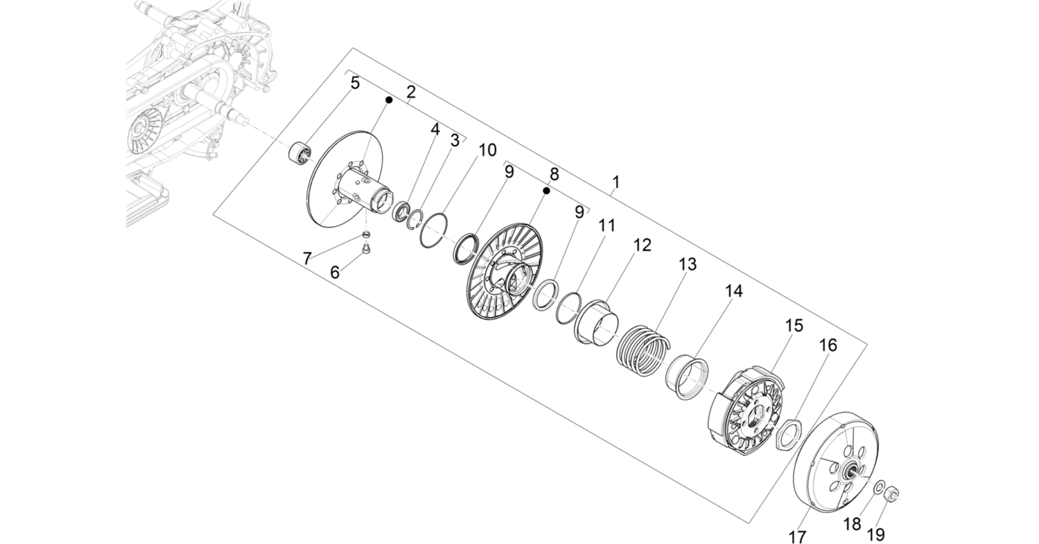 Driven pulley