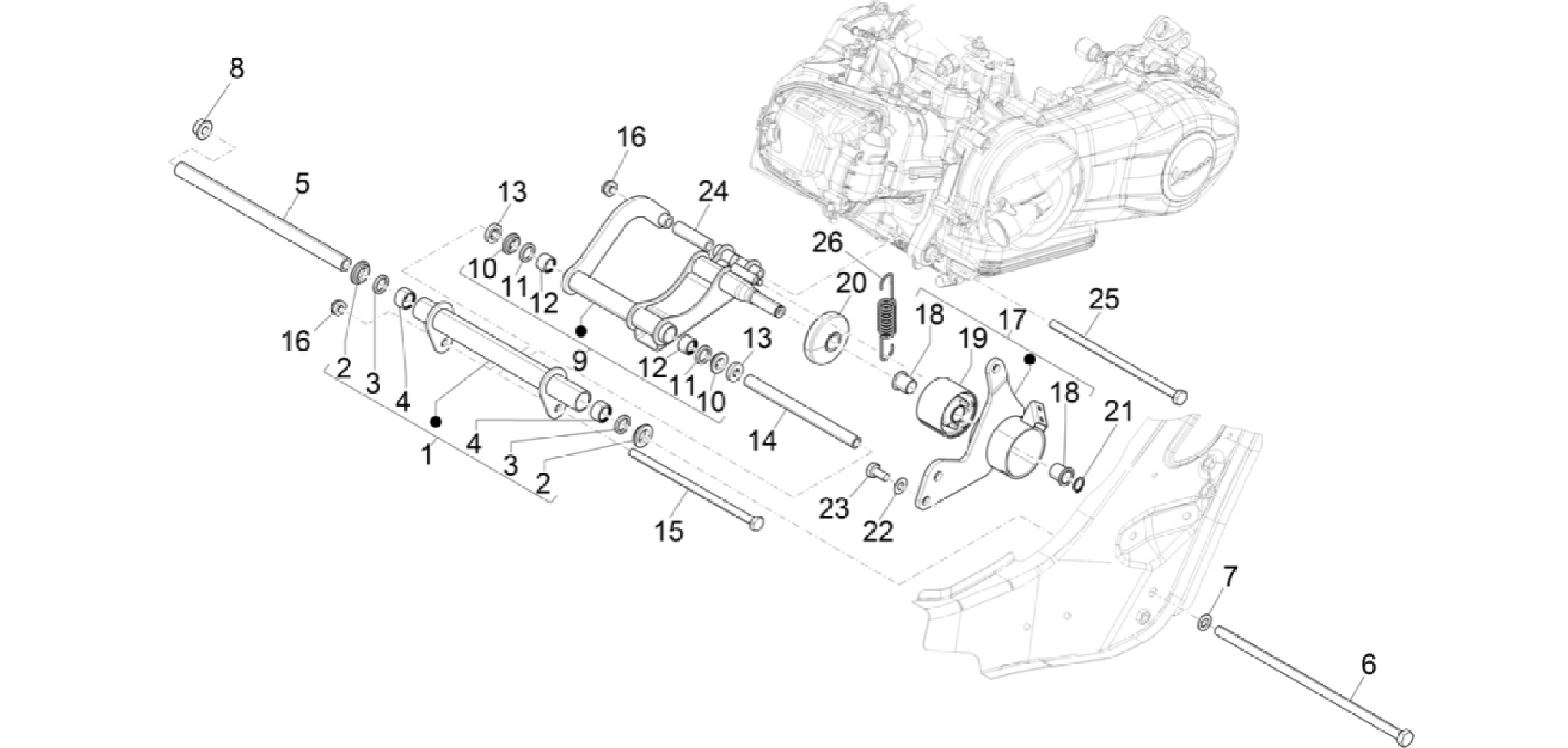 Swinging arm