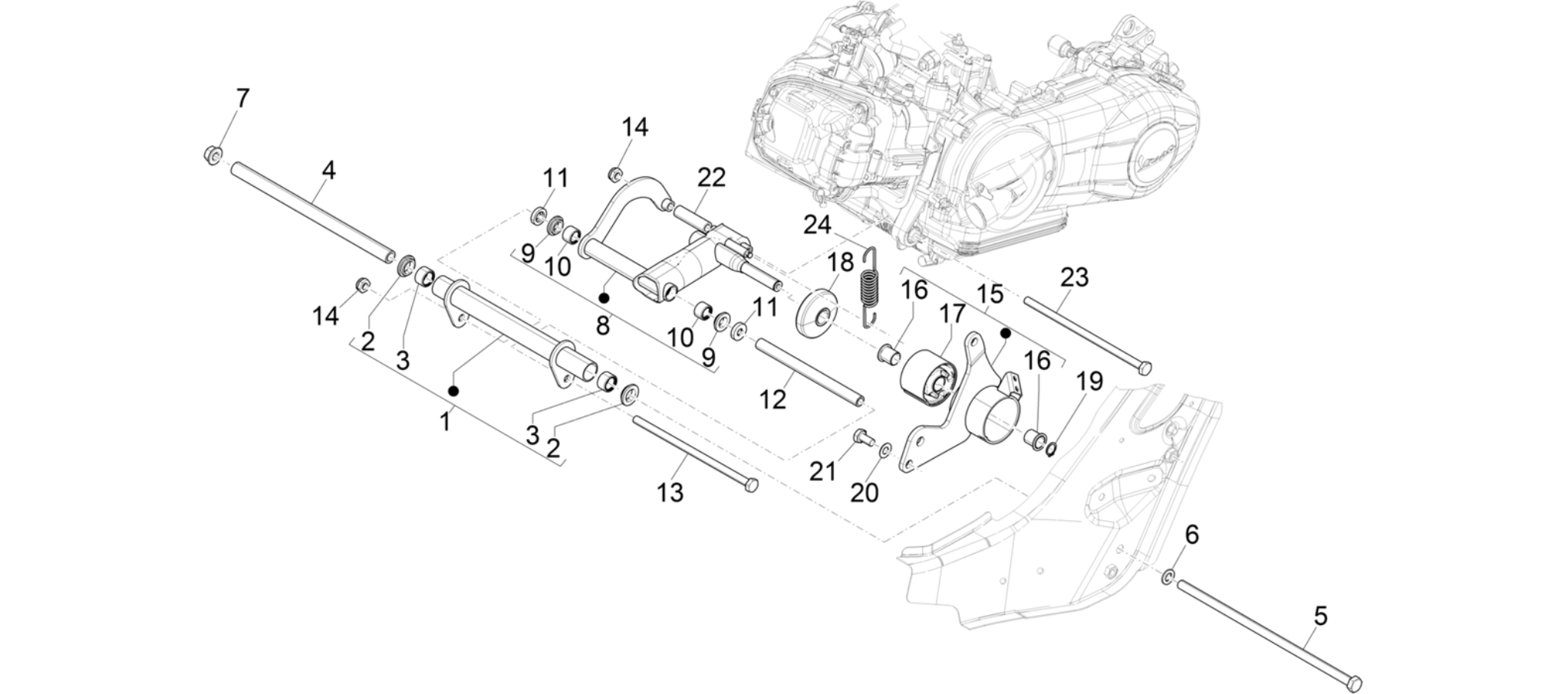 Swinging arm