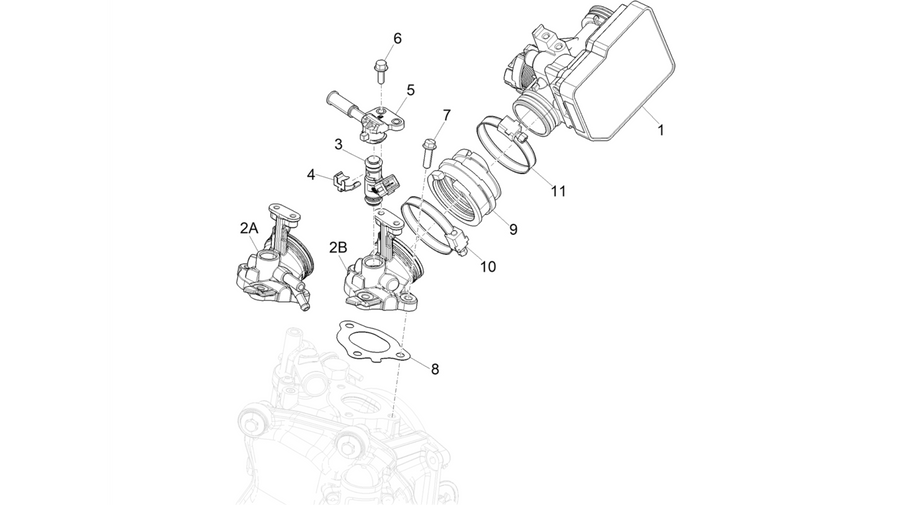 Throttle body - Injector - Induction joint