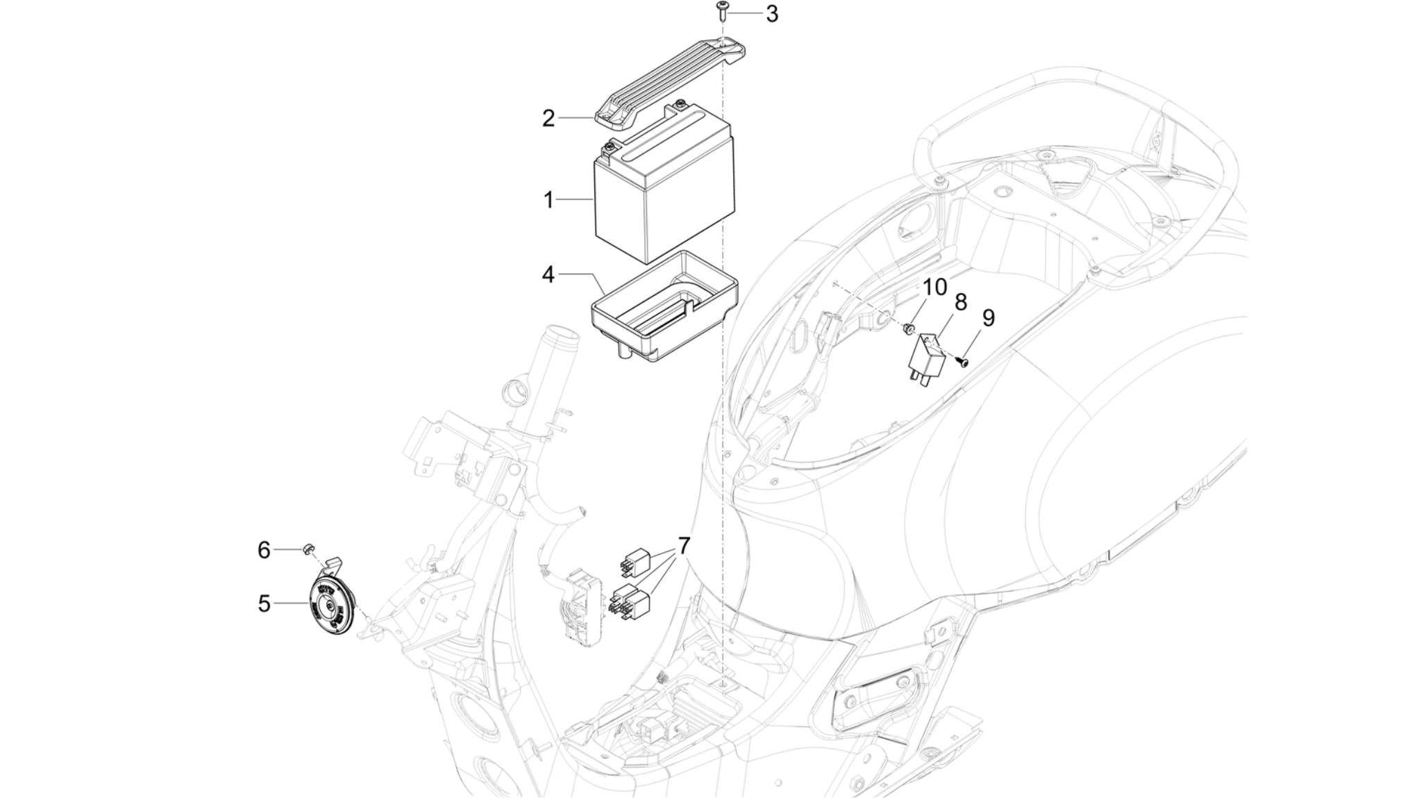Remote control switches - Battery - Horn