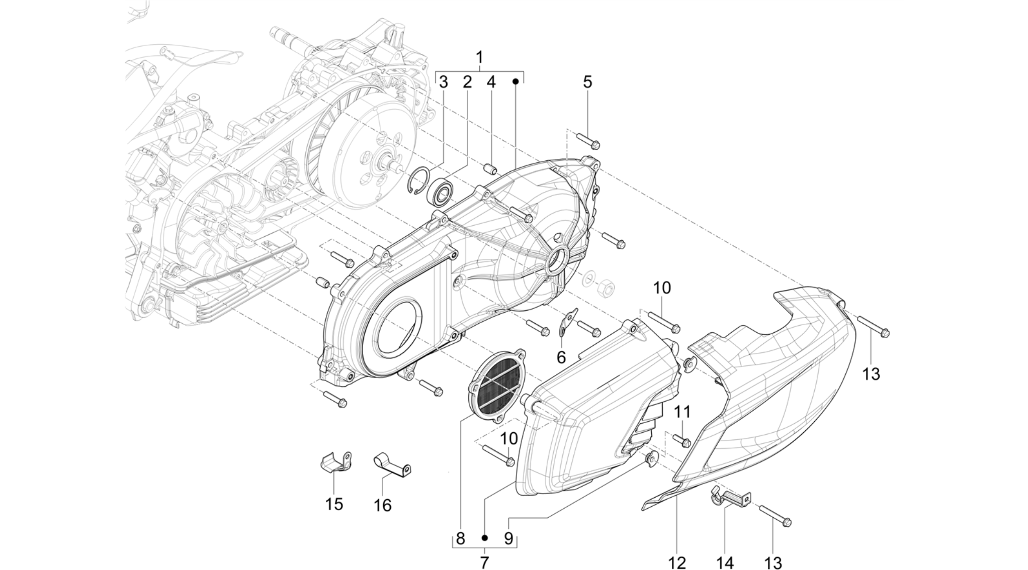 Crankcase cover - Crankcase cooling