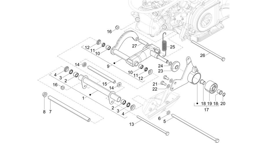 Swinging arm