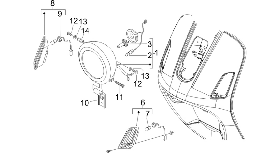 Front headlamps - Turn signal lamps
