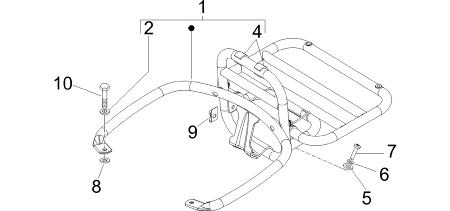 Rear luggage rack