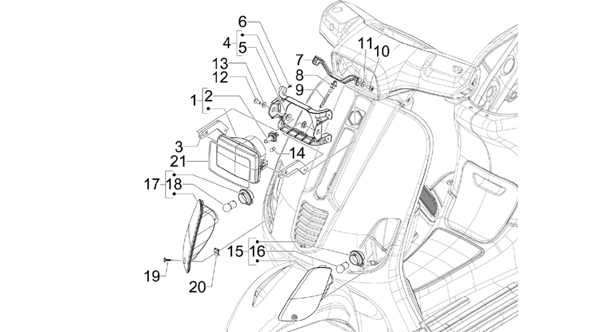 Front headlamps - Turn signal lamps