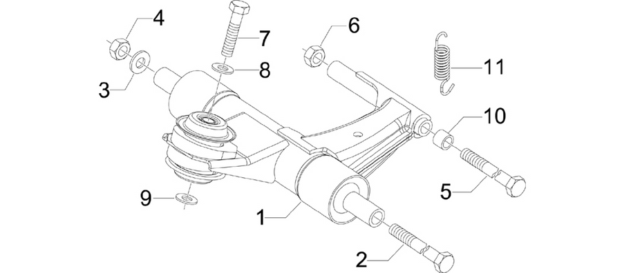Swinging arm