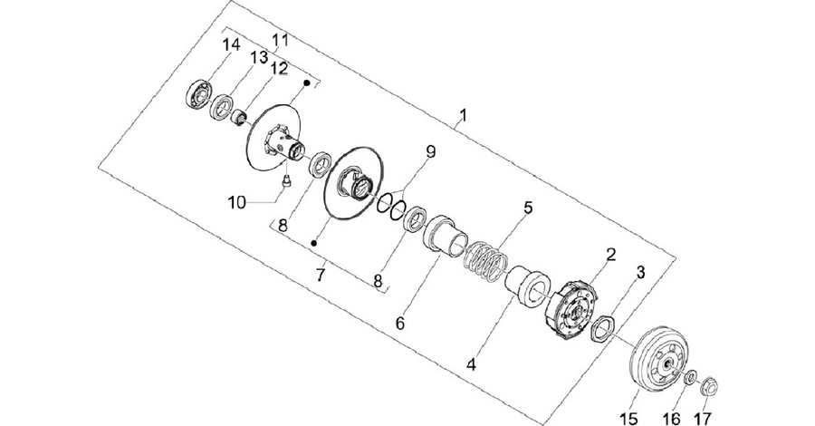 Driven pulley