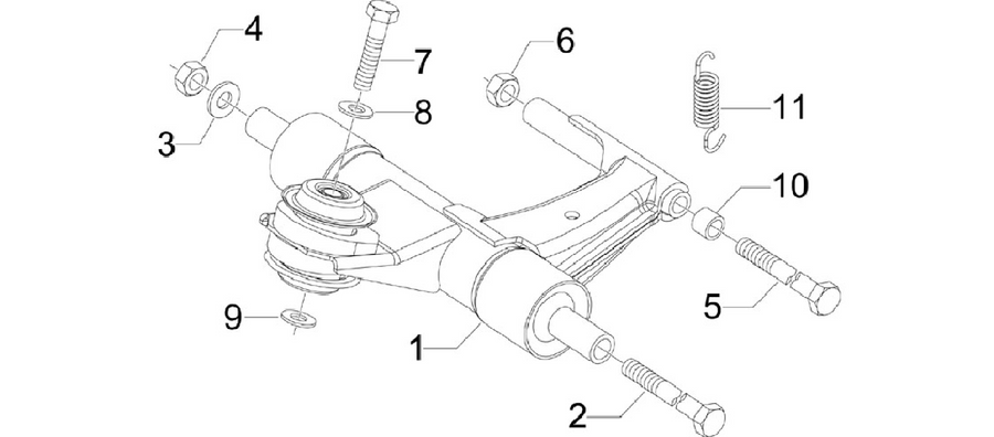 Swinging arm