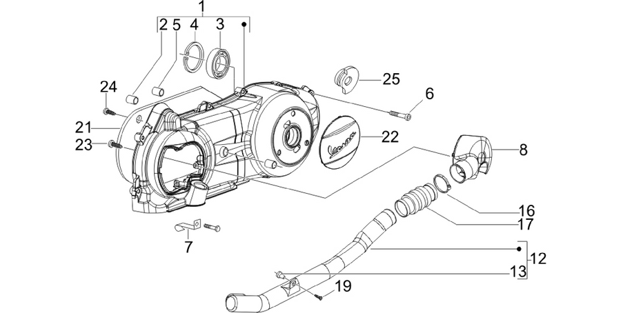 Crankcase cover - Crankcase cooling