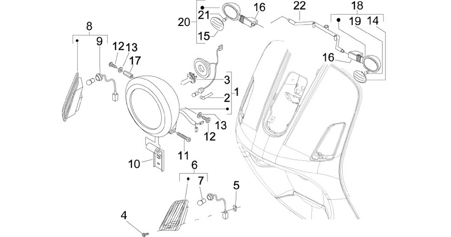 Front headlamps - Turn signal lamps
