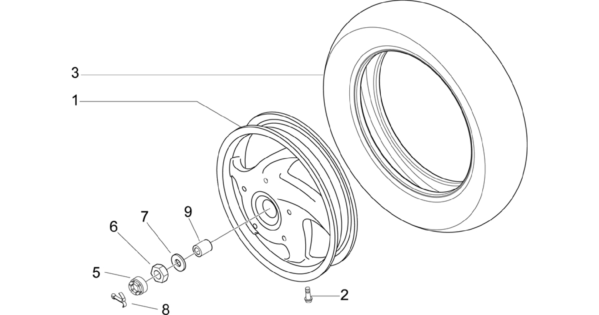 Rear wheel