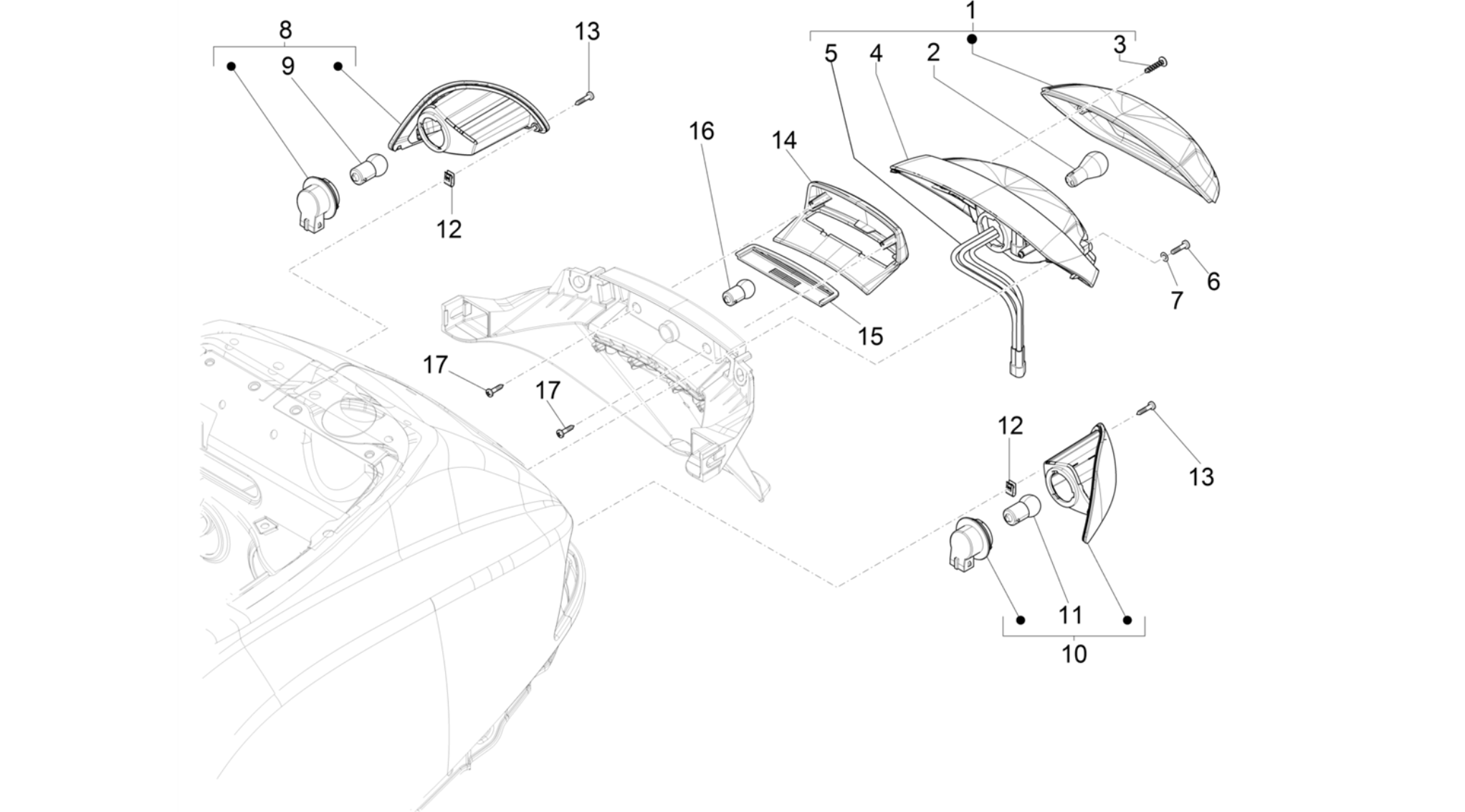 Rear headlamps - Turn signal lamps