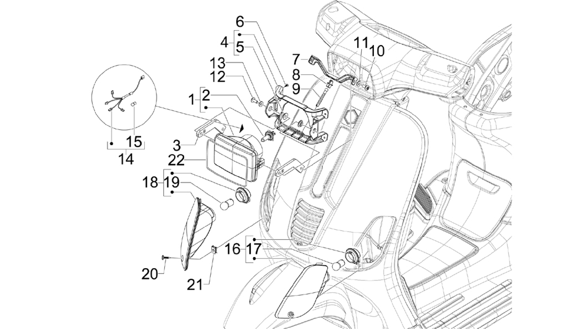 Front headlamps - Turn signal lamps