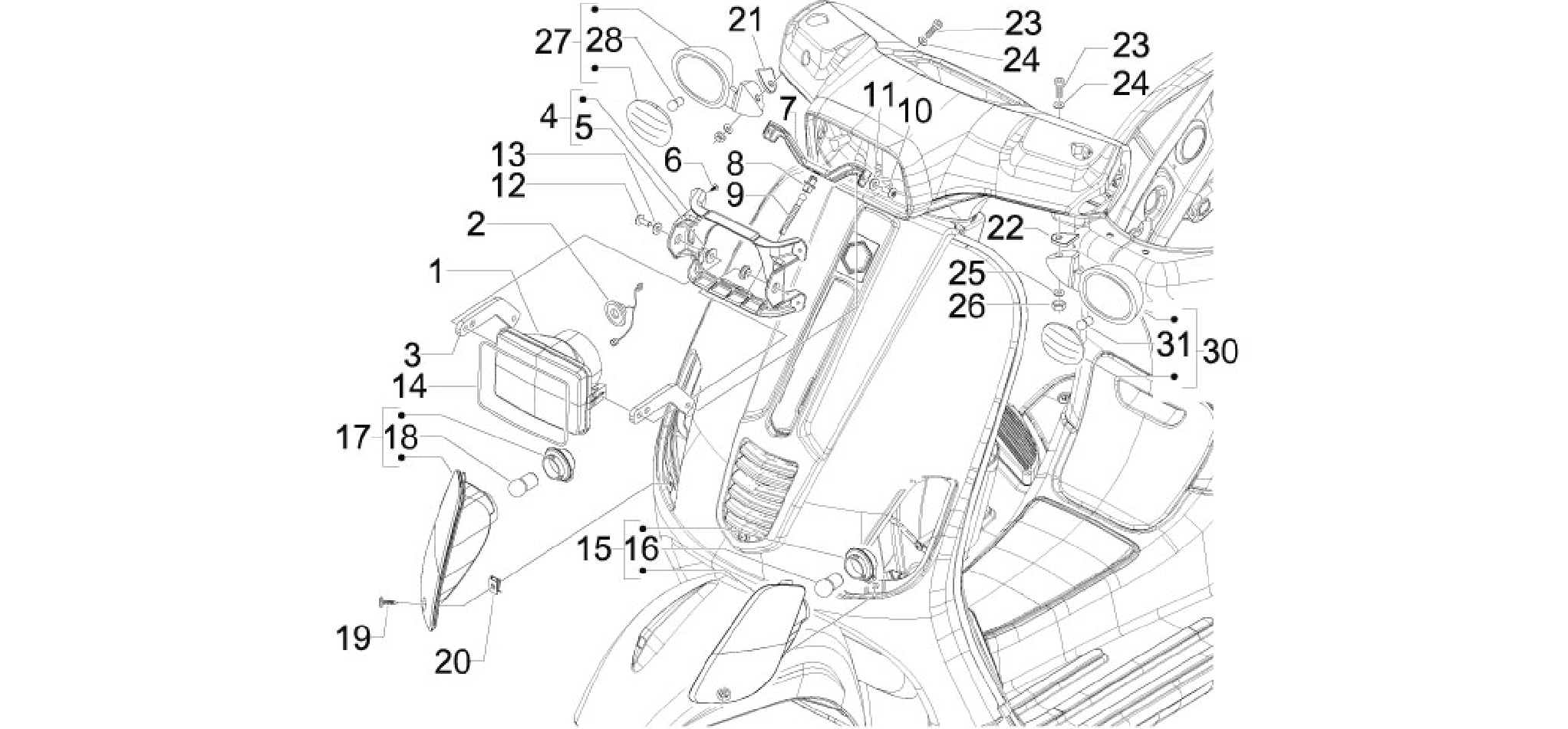 Front headlamps - Turn signal lamps