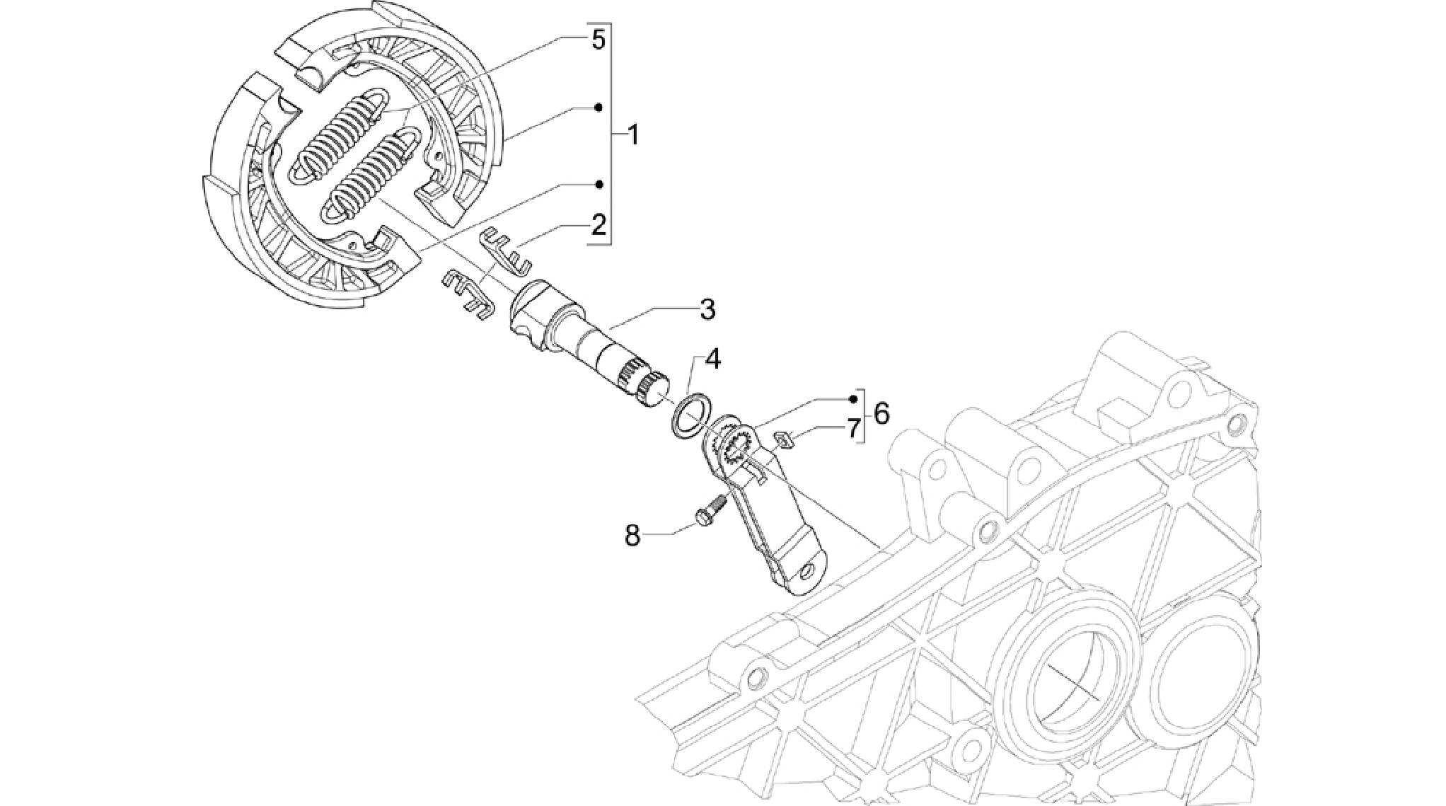 Rear brake - Brake jaw