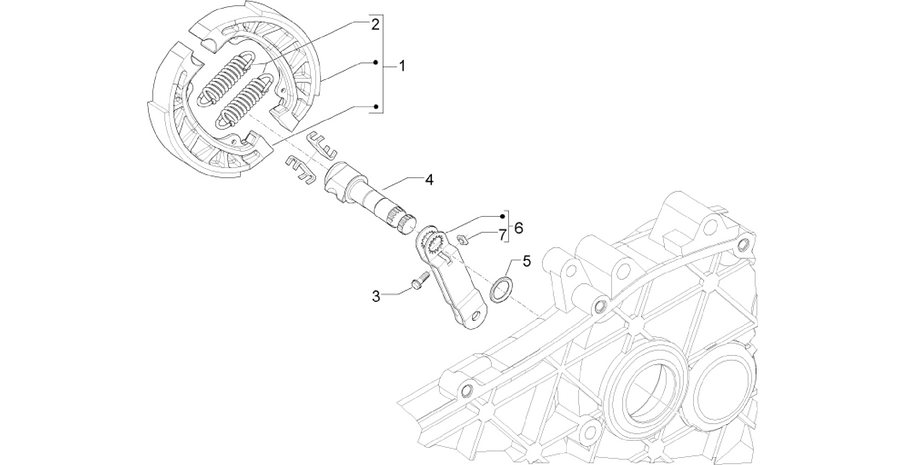Rear brake - Brake jaw