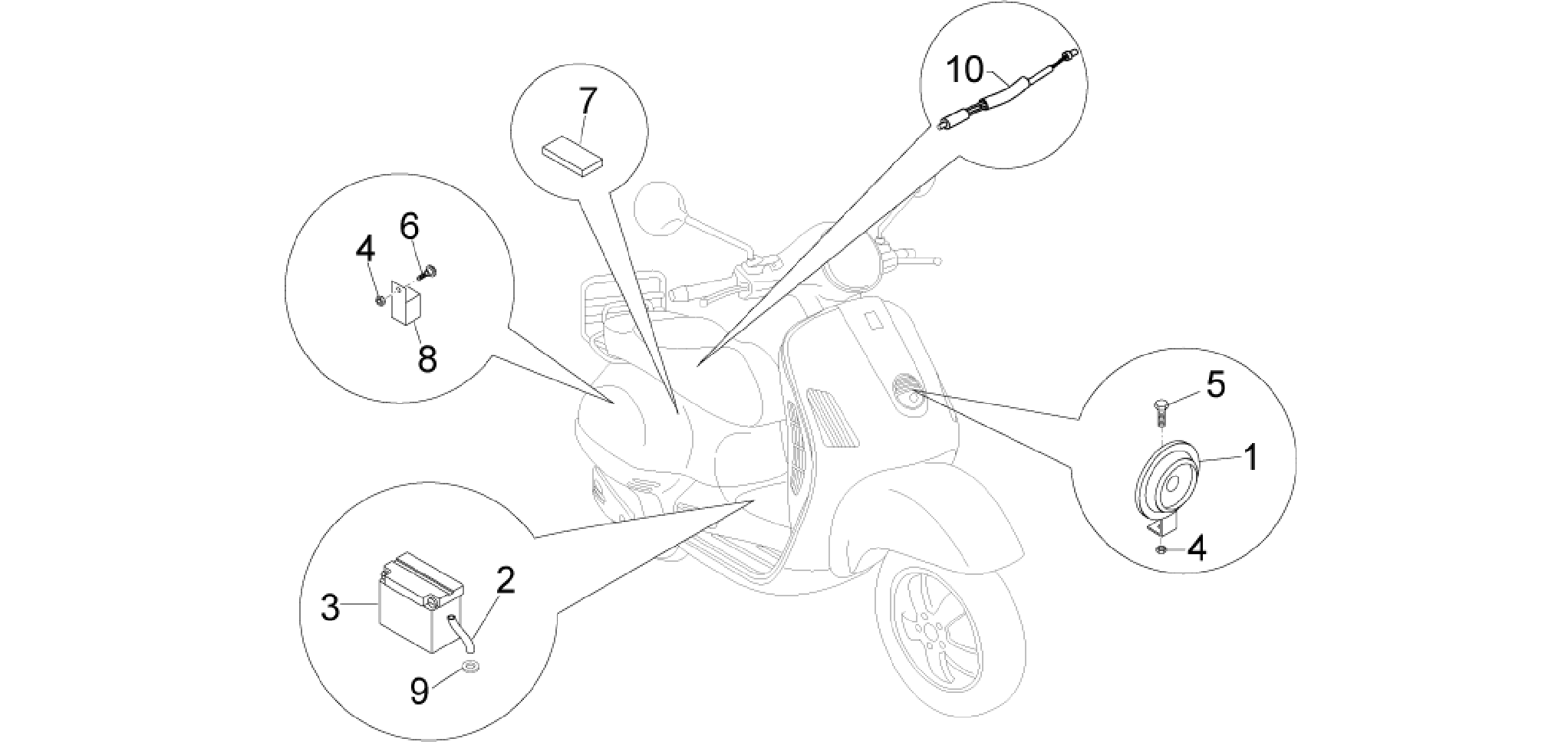 Remote control switches - Battery - Horn