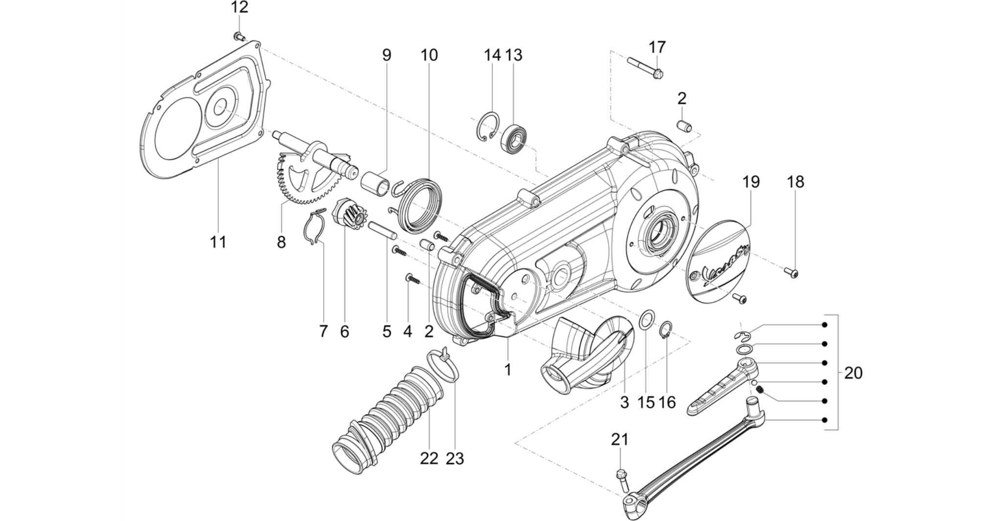 Crankcase cover - Crankcase cooling