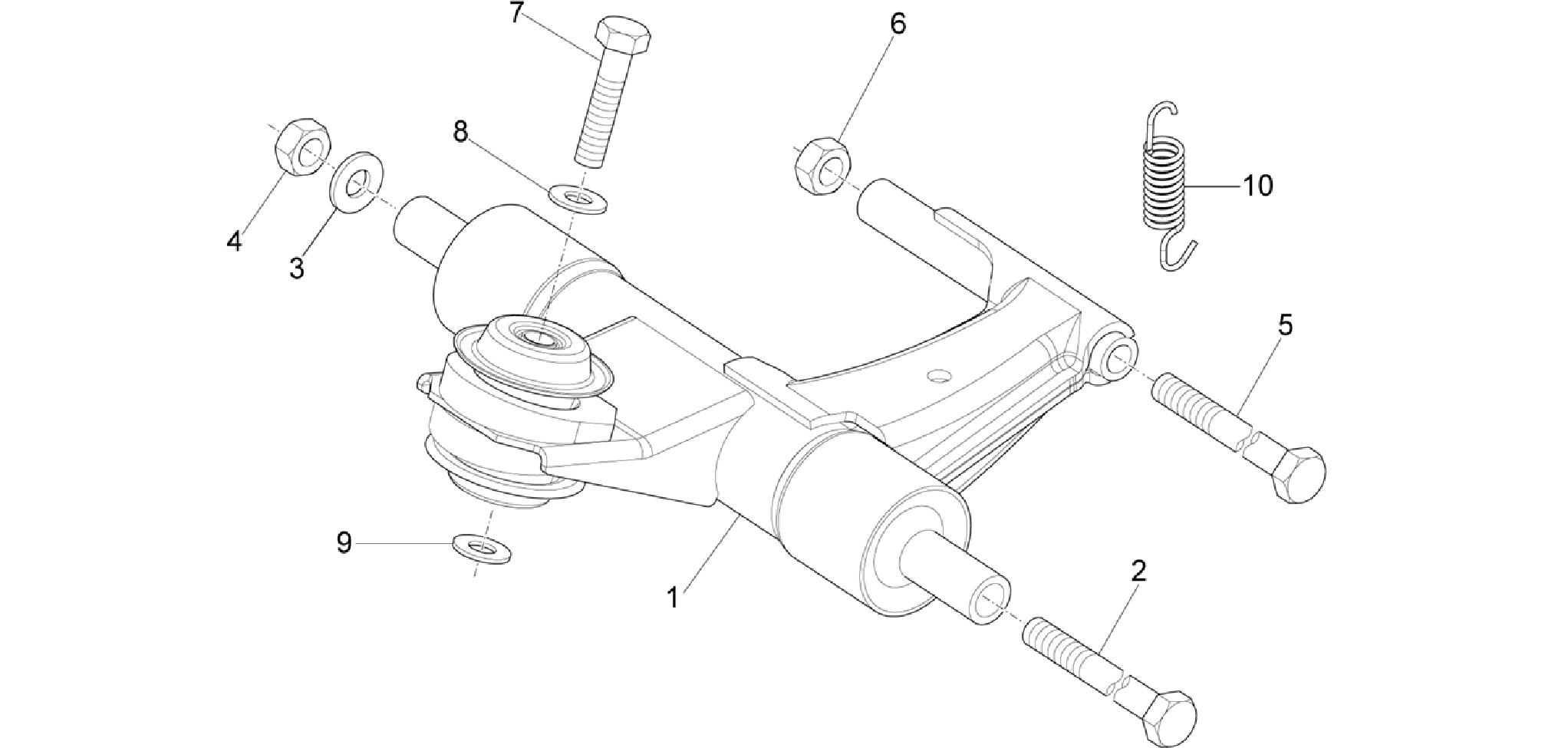 Swinging arm