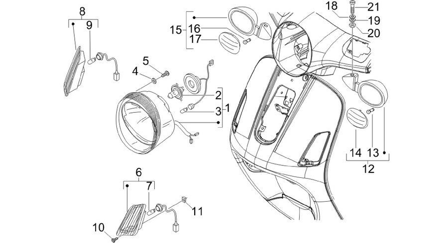 Front headlamps - Turn signal lamps