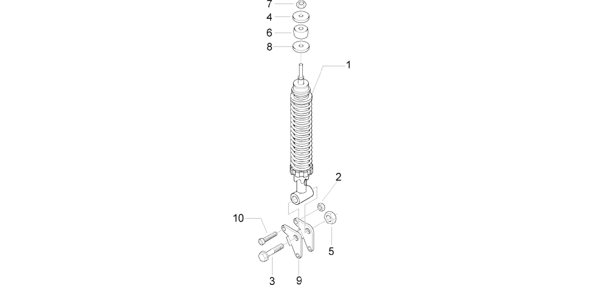 Rear suspension - Shock absorber/s