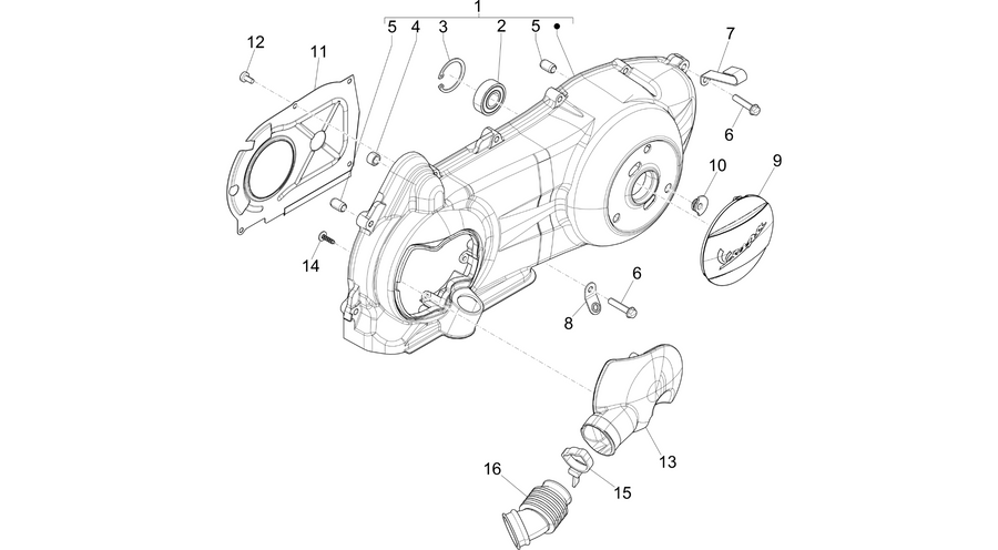 Crankcase cover - Crankcase cooling