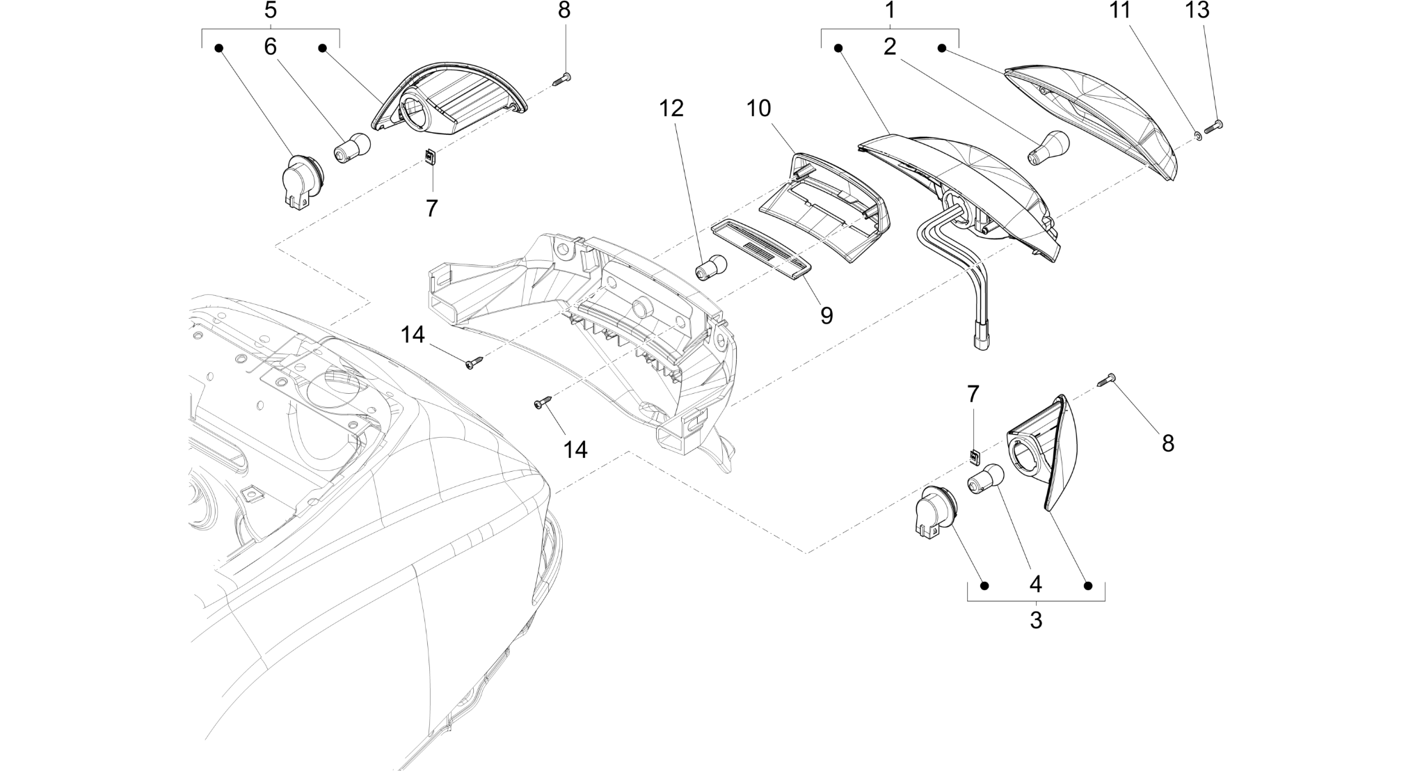 Rear headlamps - Turn signal lamps