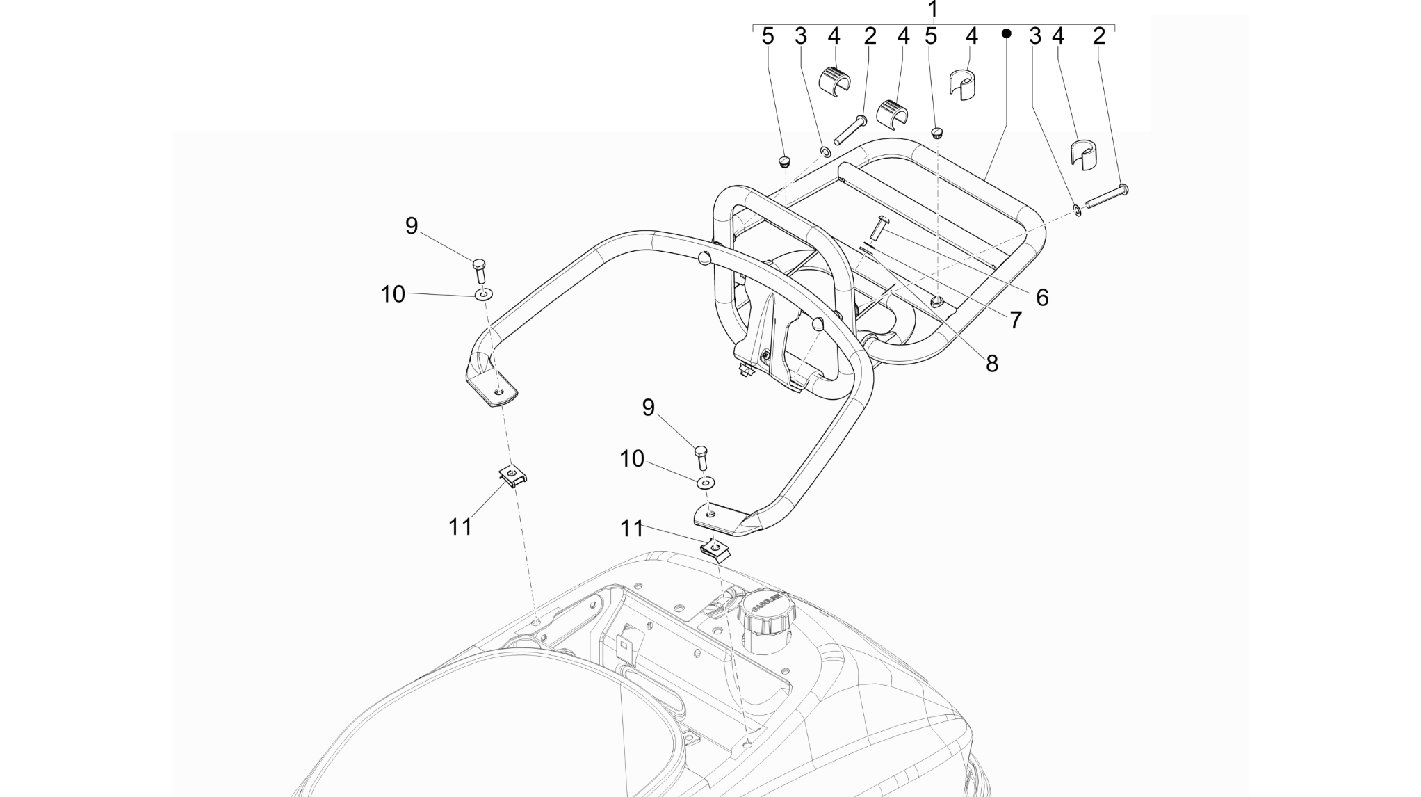 Rear luggage rack