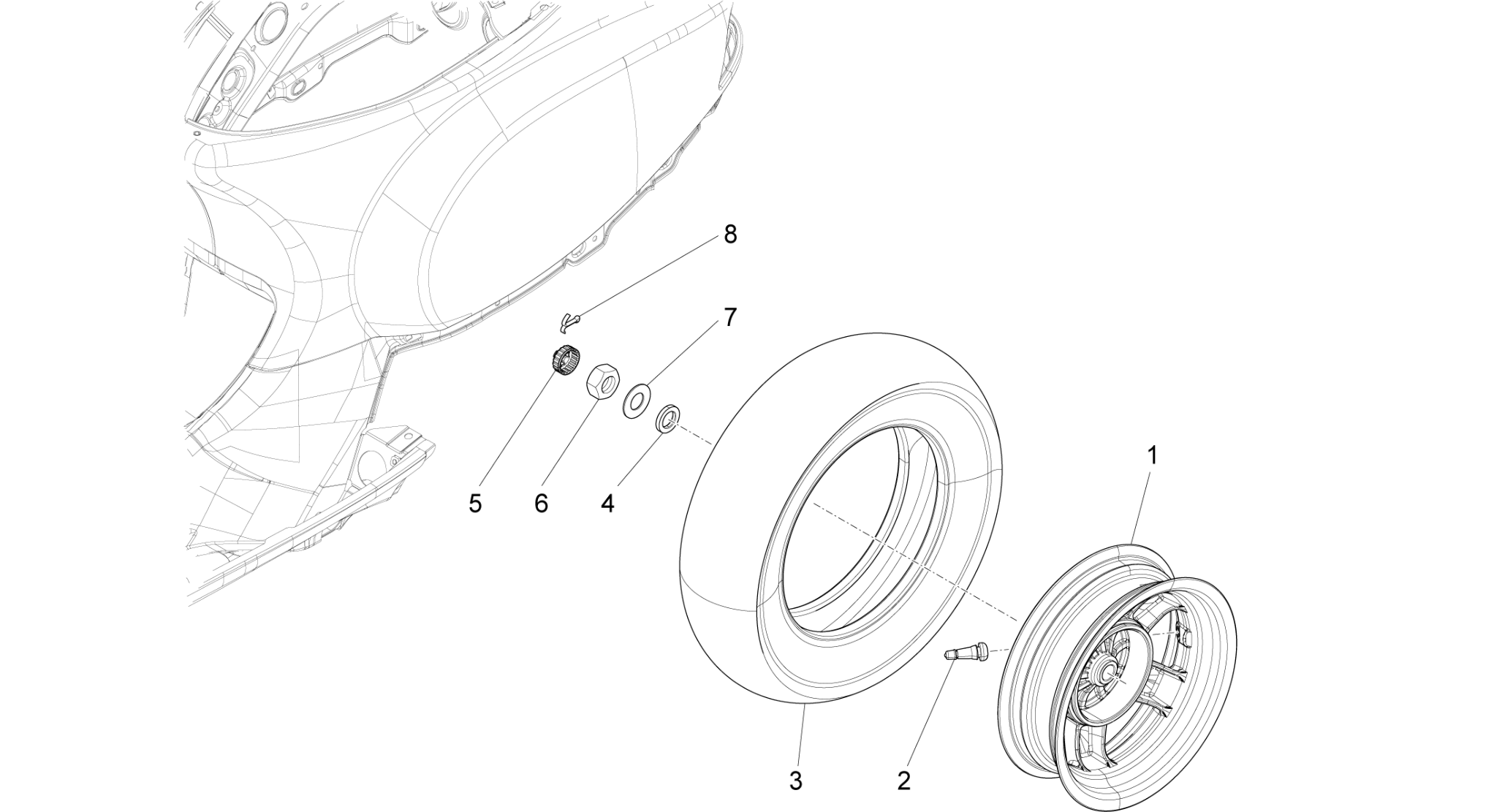 Rear wheel