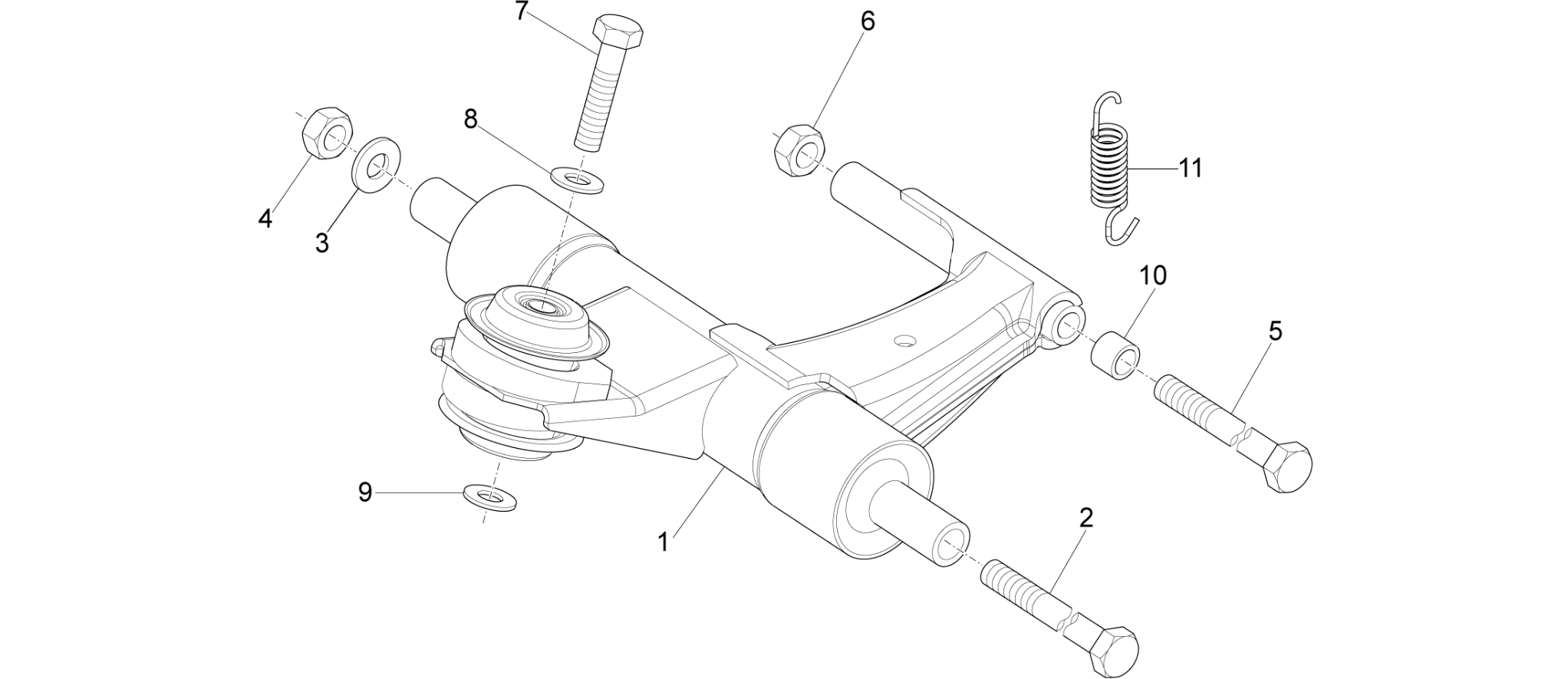 Swinging arm