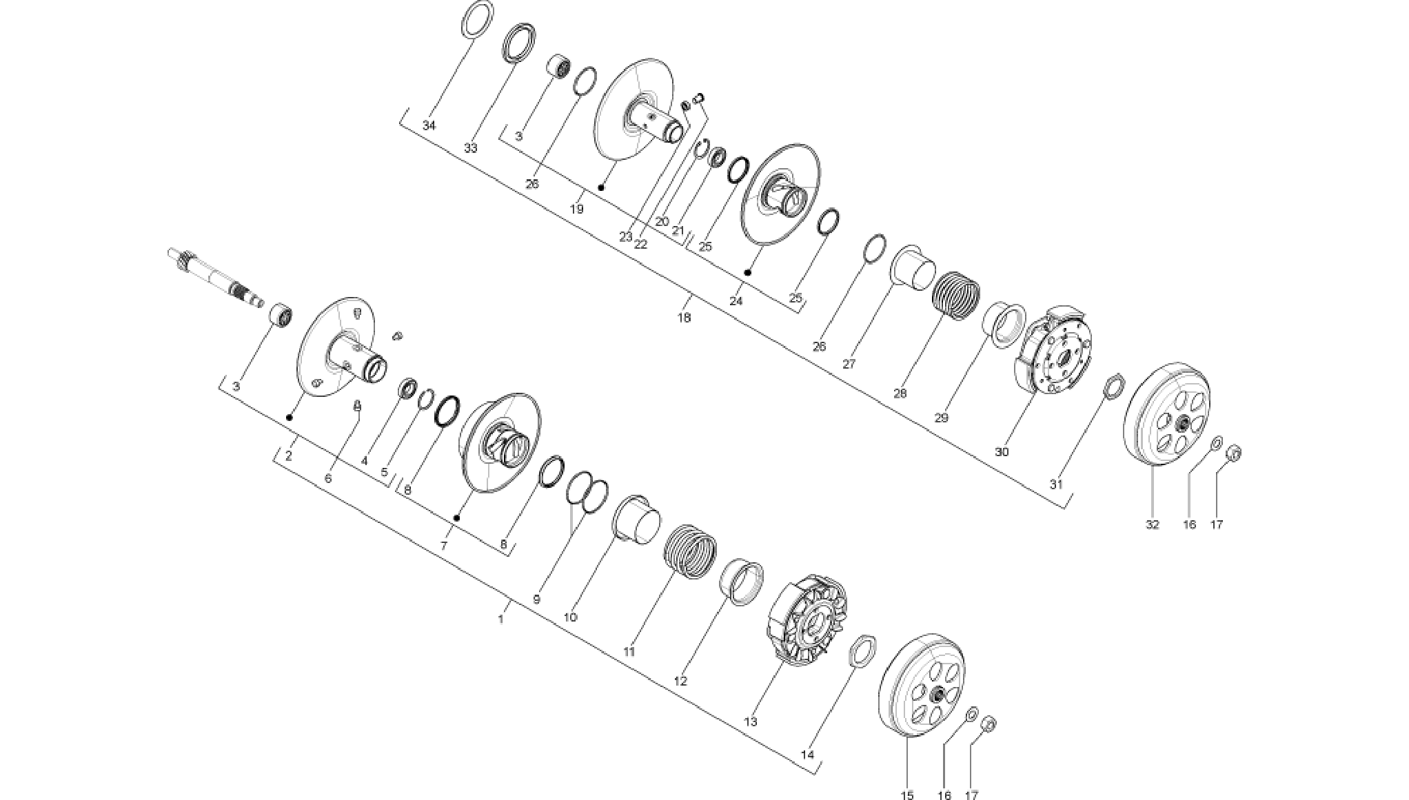 Driven pulley