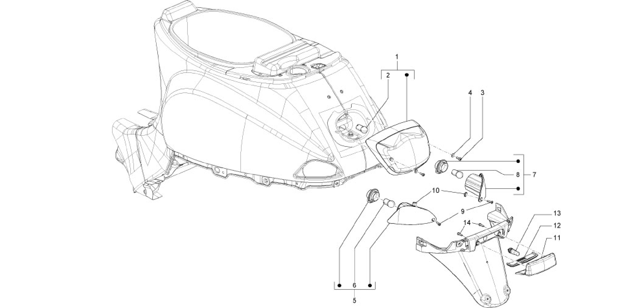 Rear headlamps - Turn signal lamps