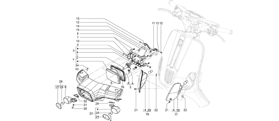 Front headlamps - Turn signal lamps