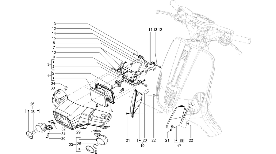 Front headlamps - Turn signal lamps