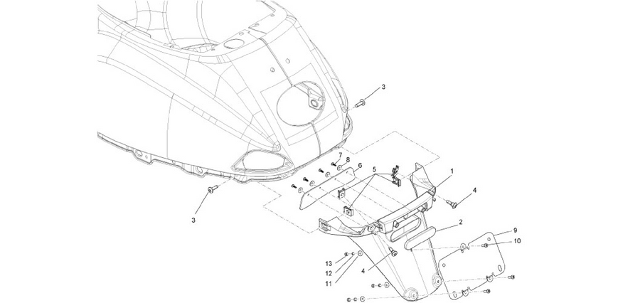 Rear cover - Splash guard