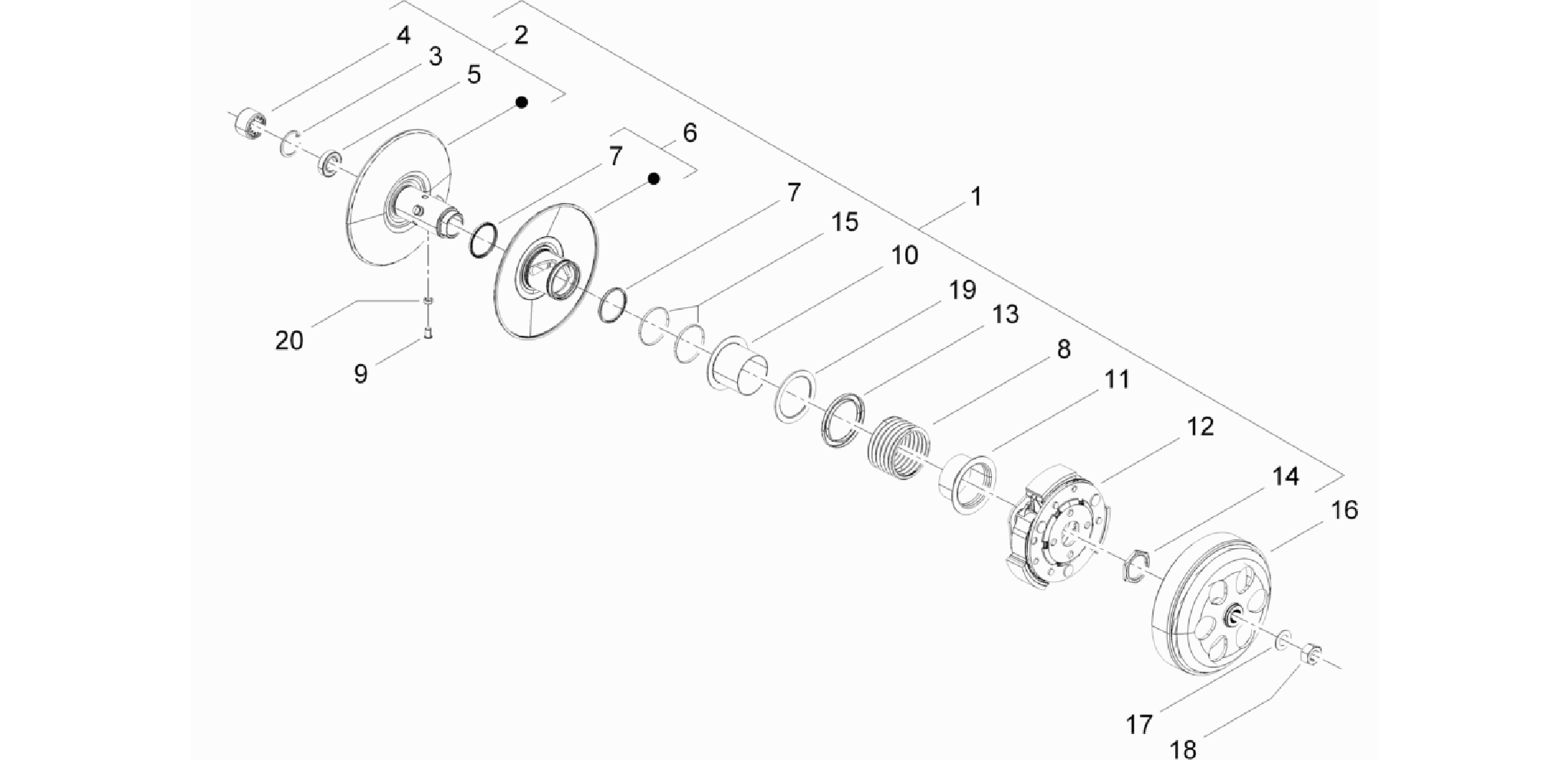 Driven pulley