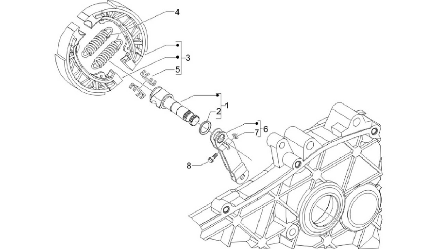 Rear brake - Brake jaw