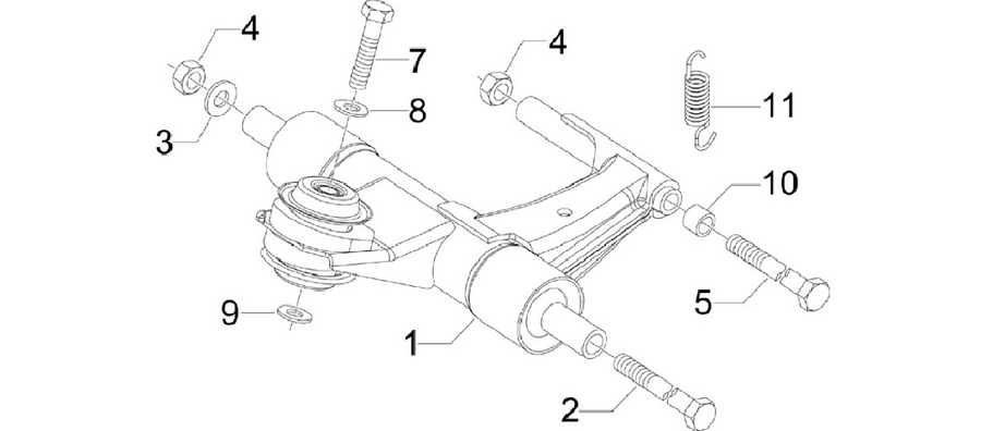 Swinging arm