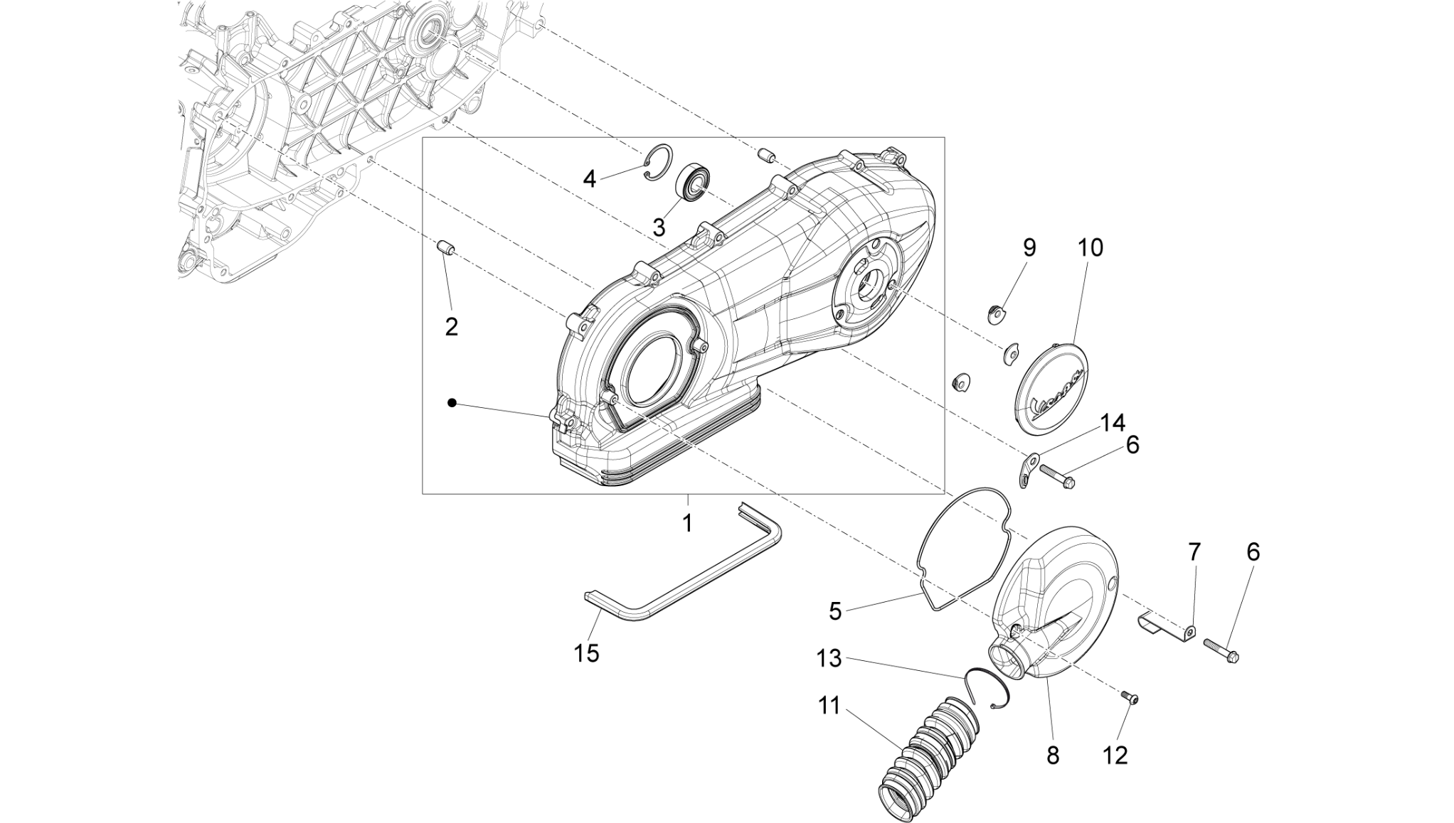 Crankcase cover - Crankcase cooling