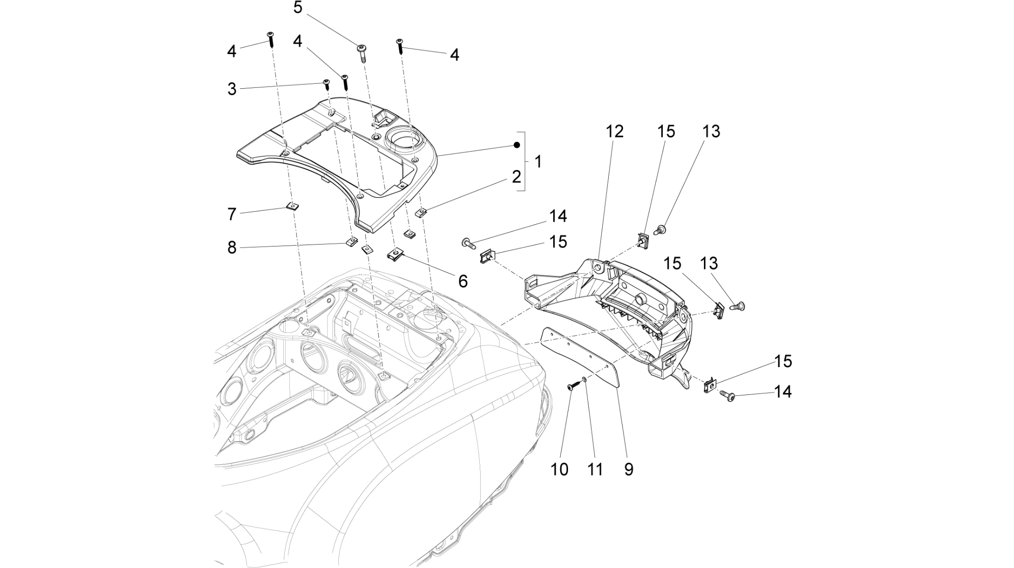 Rear cover - Splash guard