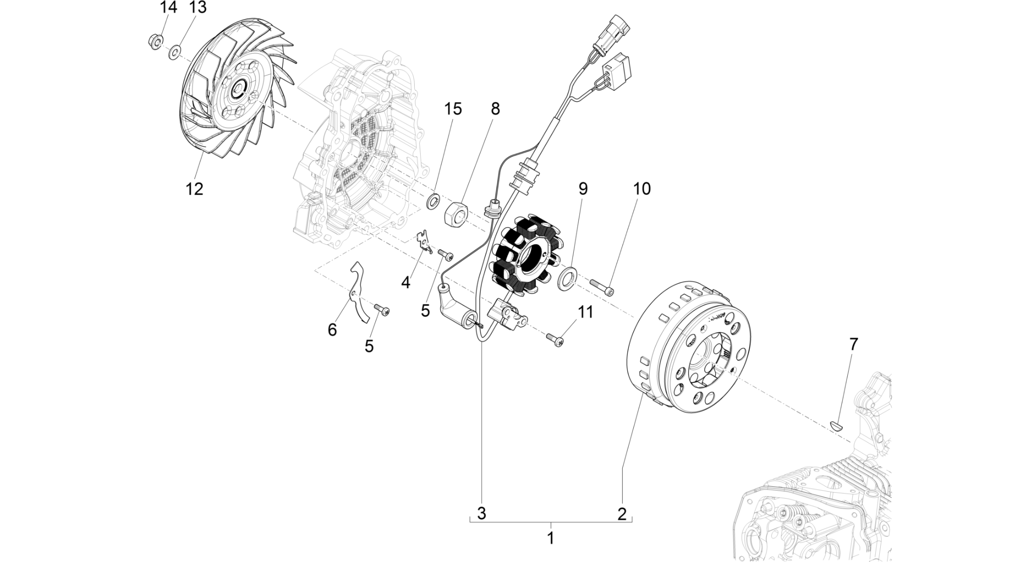 Flywheel magneto