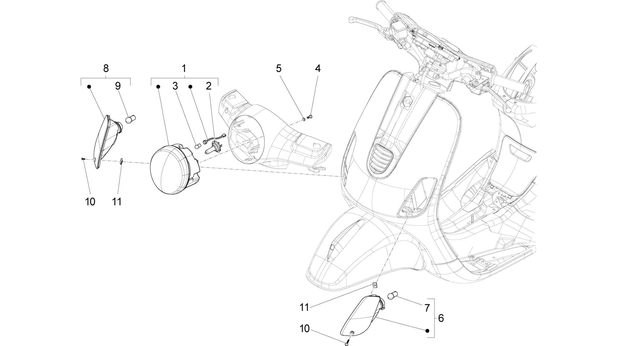 Front headlamps - Turn signal lamps