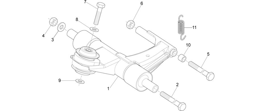 Swinging arm