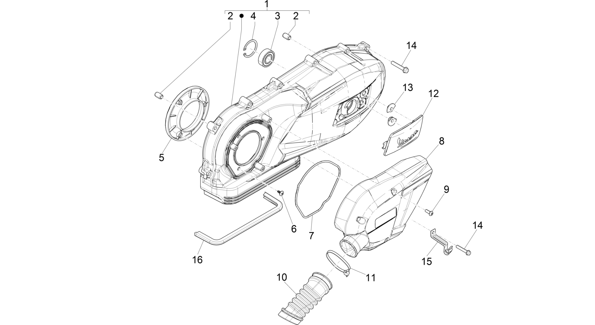 Crankcase cover - Crankcase cooling
