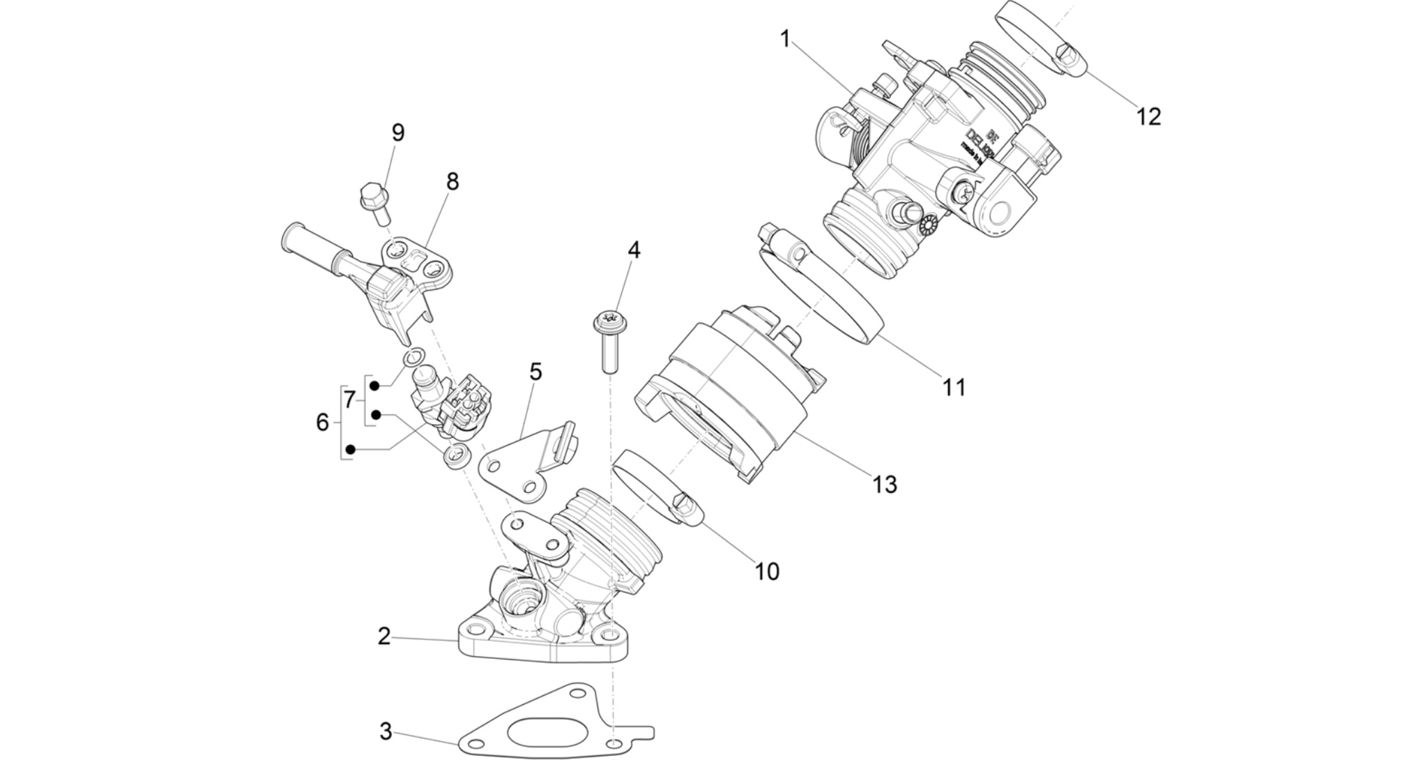 Throttle body - Injector - Induction joint