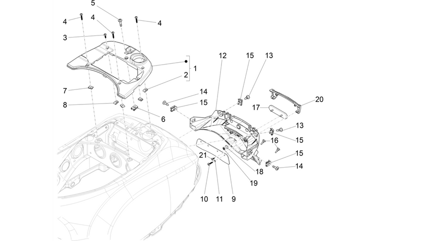 Rear cover - Splash guard