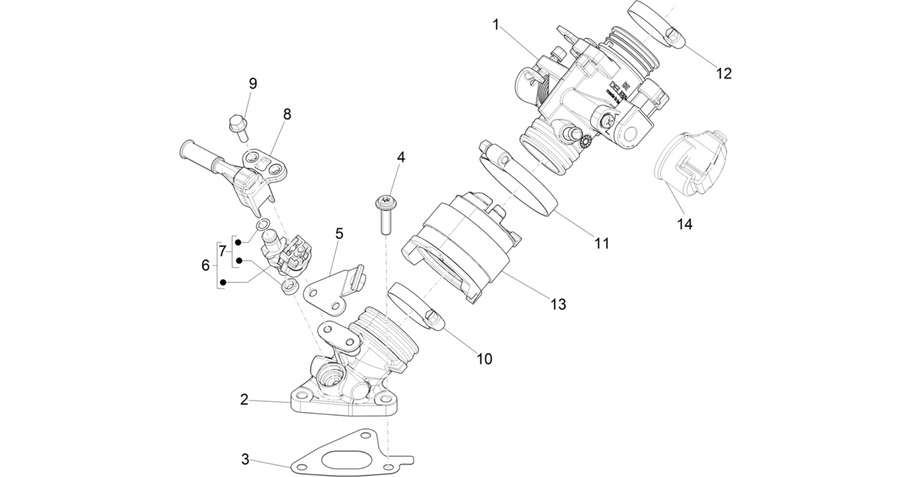 Throttle body - Injector - Induction joint