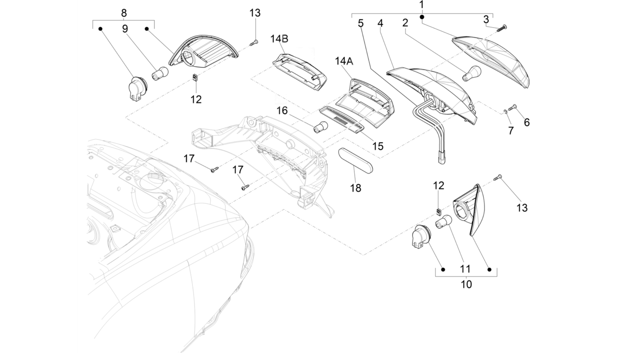 Rear headlamps - Turn signal lamps
